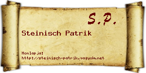 Steinisch Patrik névjegykártya