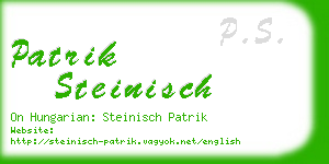 patrik steinisch business card